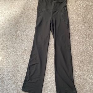 Green Flare Leggings